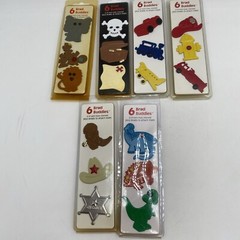Brad Buddies Vtg Lot 6 Cowboy Fireman Dino Zoo Train Plane Scrapbook Crafts NIB