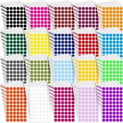 12000 Assorted Colored Dot Stickers – 1/2 Inch Adhesive Labels for Organizing