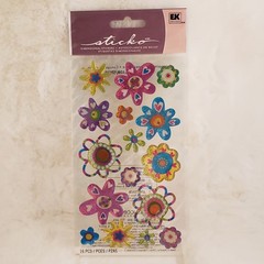 8 Sticko Epoxy Resin Dimensional Glitter Sticker Sheets Lot – New In Package
