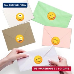 Emoticon Stickers for Kids – 1.5″ Circles – Smile Stickers for School and Home,