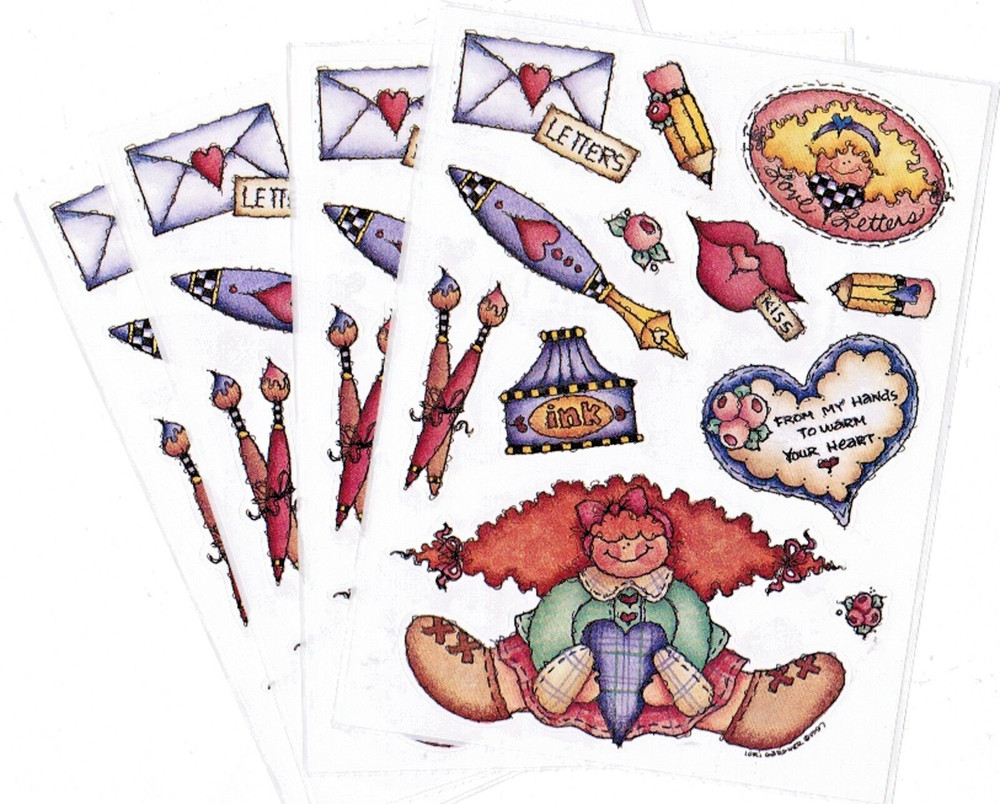 4 Sheets PROVO Craft From my Hands Pen Ink Letter SWAK Scrapbook Stickers