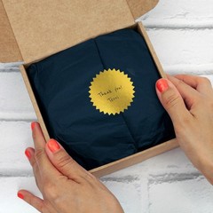 Shiny Gold Starburst Seal Stickers – 500 Sun Shape Blank Embossing Labels, 2″ Se