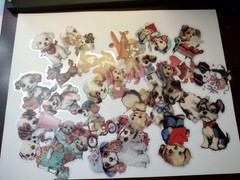 Nostalgic Retro Puppy Die-Cut Sticker Pack – 25 Adorable Vintage-Style Pups C