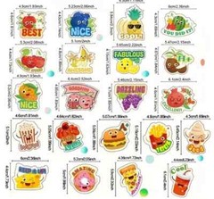 Vintage Scratch And Sniff Stickers Retro 80s 90s Junk Food Fruit Candy Lot Of 4