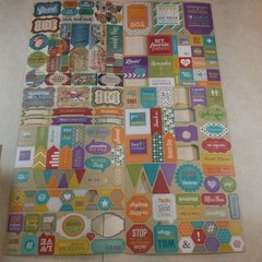 Huge Diecut Scrapbooking Clipboard 46 Sheets Bundle 3500 Pieces Alphabet Phrases