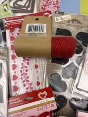 SCRAPBOOK LOT VALENTINES DAY Hearts Paper Stickers. Stamps Crafting