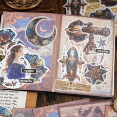 25Pcs Vintage Paper Stickers Pack Scrapbook Supplies Junk Journal Planner Kit