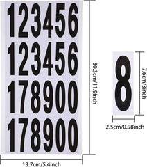 Versatile 240 Pcs Waterproof Number Stickers – Ideal for Indoor & Outdoor Use