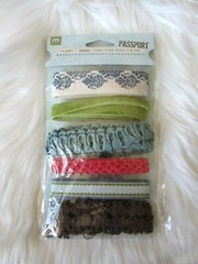 Making Memories travel passport 6 trims, 1 yard each