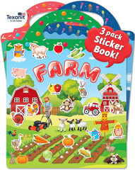 Reusable Sticker Book for Toddlers, 3 Sets Stickers for Kids, Toddler Sticker Bo