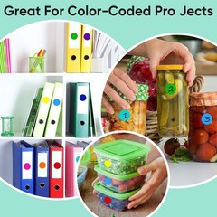 Colored Dot Stickers 3/4″ 10 Color Round Color Coding 4200 PCS Sticky Dots