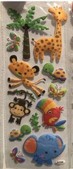 Bulk Lot 4 Kawaii Animals Puffy Glitter Stickers Sheet Scrapbooking