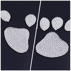 2Pcs Crystal Stickers Decorative Decals for Clothes Bags