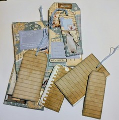 Handmade Junk Journal Collaged Tags – Set of 8 – Nature & Vintage Theme
