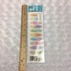 Royal & Langnickel EZ Rub On Transfers Label It Office Oval Colorful Labels