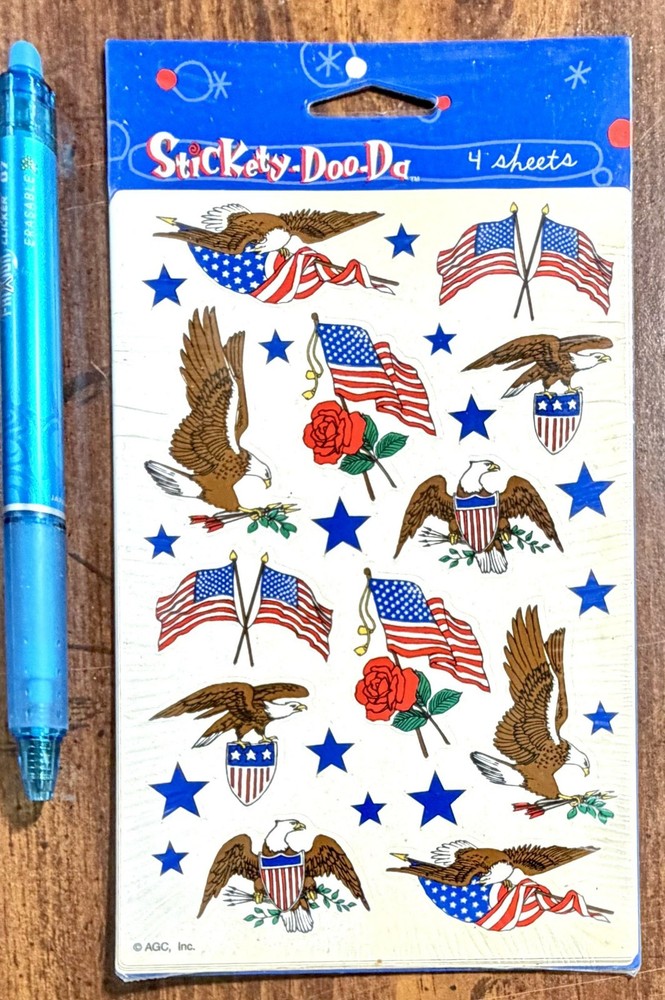 Patriotic American Greetings Stickers Scrapbooking Card Journal Planner