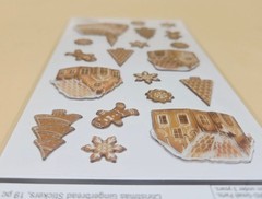 Christmas Paper Crafts Gingerbread 19pc Stickers, BRAND NEW