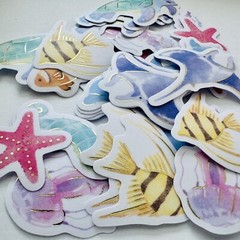 Sea creatures Sticker Random 1pc 8design Animal New From Japan w/ tracking
