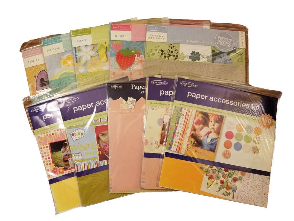 Scrapbooking Kits Lot Of 10 + Bonus Refill Pages!