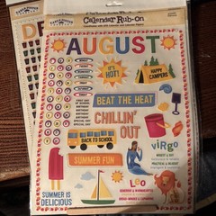 Calendar Rub- Ons. Karen Foster Design. All Twelve Months In The Set. See Pics