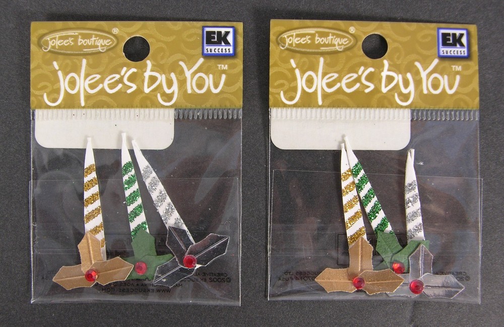 Jolee’s by You MINI HOLIDAYS Stickers Embellishments YOU CHOOSE (Set of 2)