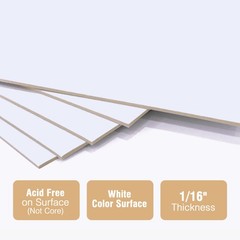 50 PCS AcidFree Mat Boards 12×12 Inch Uncut White Backing 4Ply Thickness