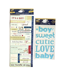 Baby Newborn 1st Year Boy Stickers – Snugglebug – Felt & Cardstock – Lot 0f 2