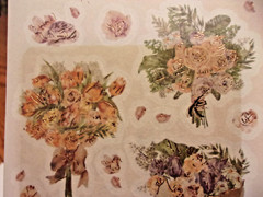 Stickii Sticker Sheet- Gold Foil Accent Floral Bouquet- 3.5 x 6.5 Sheet