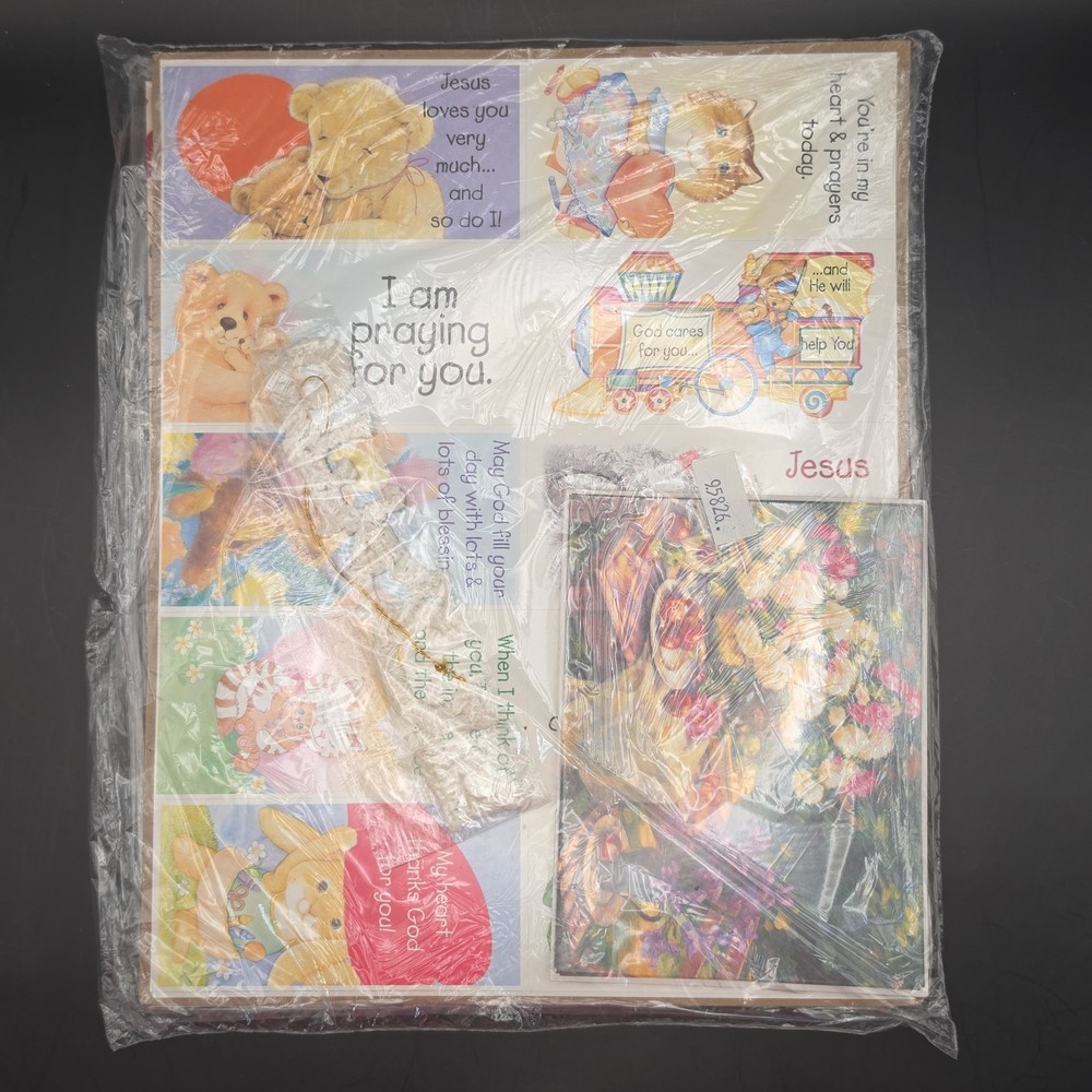Vintage Best to You Christian Gift Wrap Sticker Sheet Stationery Note Card Lot