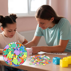 260 PCS Colorful Foam Letter Stickers, Foam Alphabet Letters Self-Adhesive Stick