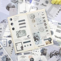 40 Sheets Vintage Washi Stickers Book for Adults, Scrapbook Ephemera with 180pcs