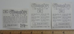 1986 Panini Thundercats Album Stickers #52, 82 & 201