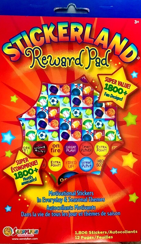 STICKERLAND PAD – REWARD PAD Sandylion 1800+ Stickers – 1 PAD