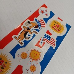 Vintage Old Navy 4th Of July Stickers 8 sealed sheets America Flag Advertisement