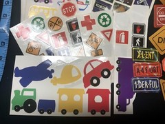 Lots of Scrapbook Stickers pool heart fishing money bears children flowers angel