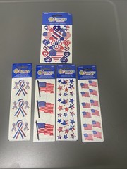SandyLion Stickers Lot USA Flag Patriotic July 4 America