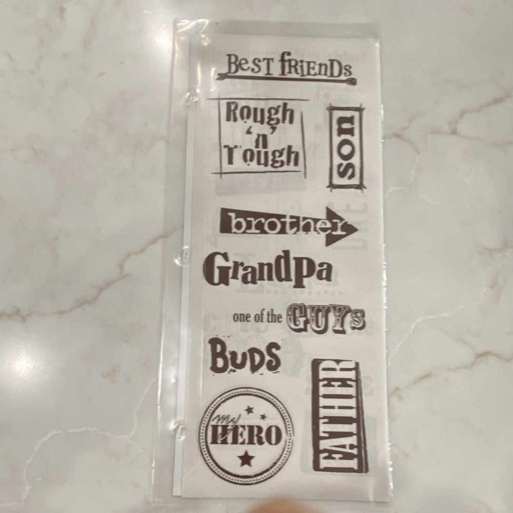 Creative Memories Title Sticker Sheets, Brown & White, People & Family Theme