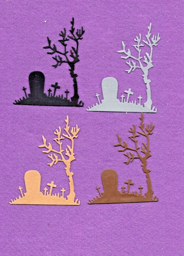 HALLOWEEN TREE # 2 die cuts jack-o-lantern scrapbook cards