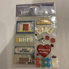Las Vegas Travel Slots Chapel Jolee’s Boutique Dimension Scrapbook Stickers MM