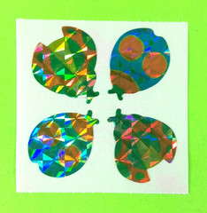 Vintage Prismatic Great 7 Lady Bugs Sticker Mod