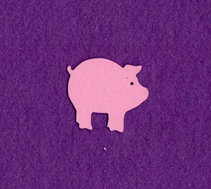 PIG die cuts scrapbook cards