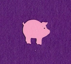 PIG die cuts scrapbook cards