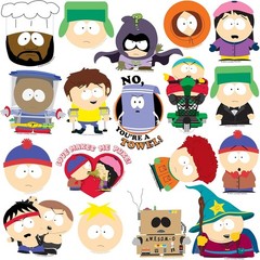 SOUTH PARK CHARACTER DIE CUT VINYL 50 CT STICKER PACK