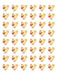48 FARM CHICKEN ENVELOPE SEALS LABELS STICKERS 1.2″ ROUND