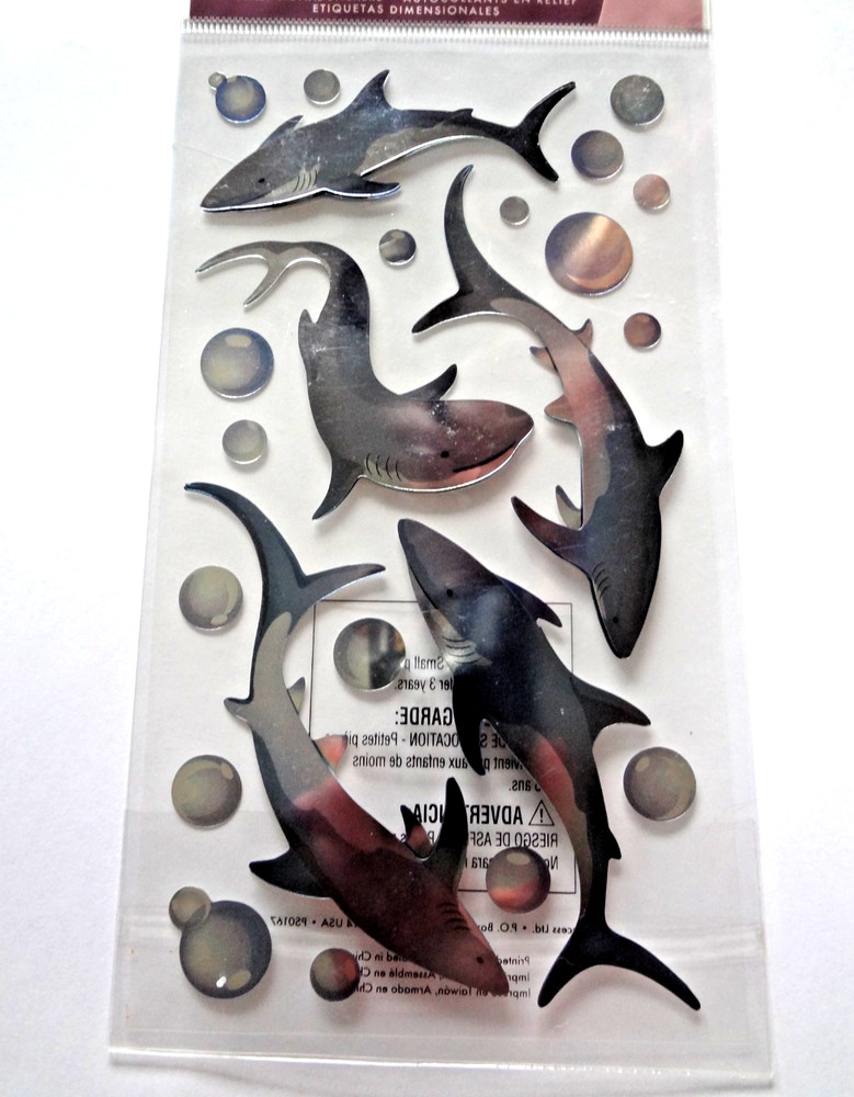 EK Success Jolees By You Dimensional Embellishments SHARKS