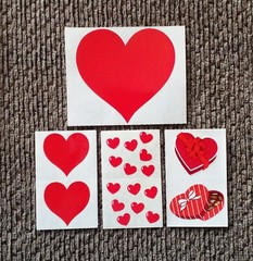 Vintage Grossman Stickers – Lot of Asst’d Valentine Hearts Mods – Good Cond