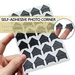 5 Sheets 120 Pcs Picture Corners for Scrapbooking,Self Adhesive Black Photo