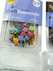 Mini Brads NEW Lot of 700 Office Scrapbooking Fasteners Hearts Stars Blue Purple