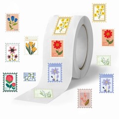 500PCS Flower Stamps Roll Sticker Cartoon Y2k Fashion Scrapbook Graffiti Cafe DI