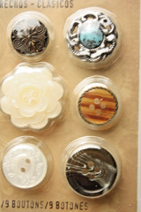 Vintage Look Decorative Buttons Set of 9 Jim Holtz Idea-ology